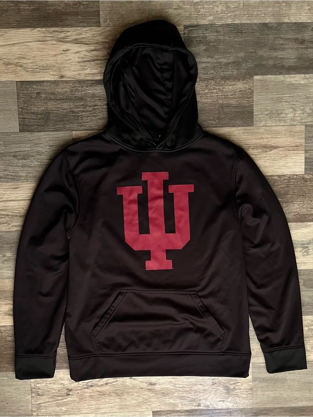 2025 Natty Champs hoodie with burgandy “IU” logo